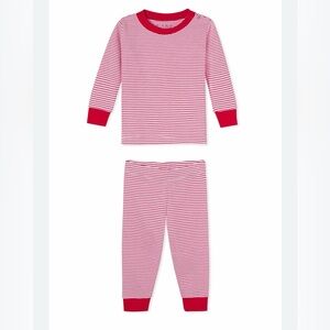 LAKE Kids Long Long Striped Pima Cotton Pajama Set - 6Y